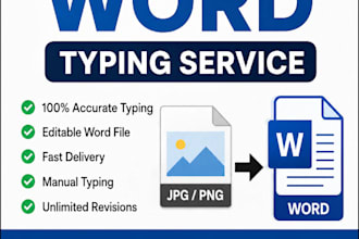 manually convert image to word with accurate typing