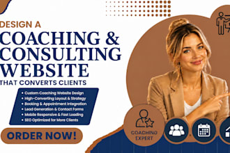 design a coaching and consulting website that converts clients, trainer website