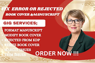 fix, format or resize KDP paperback book cover, margin issues edit manuscript