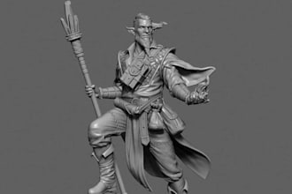 3d sculpt your character, miniature or figurine for 3d printing
