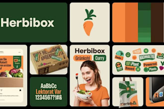 design a brand board, brand style guide, branding kit and visual identity