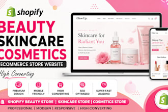 design shopify beauty skincare cosmetics ecommerce beauty store website
