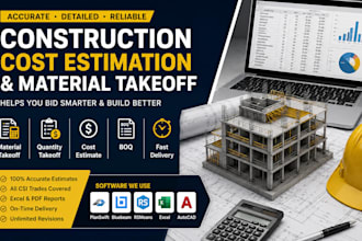 do construction quantity takeoff and bid estimate