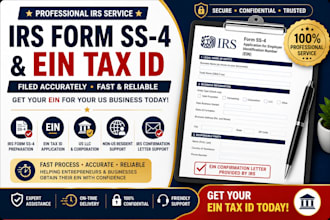file irs form ss4 and get your ein tax id for US llc