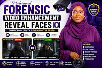 improve blurry cctv footage and reveal person face, enhance low quality video