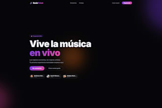 build a modern landing page or website with react or vue
