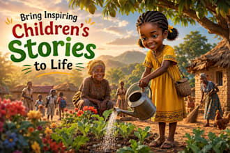 illustrate colourful children book illustrations for picture books, book covers