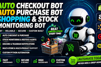 auto checkout bot auto purchase bot pokemon bot shopping bot stock monitoring