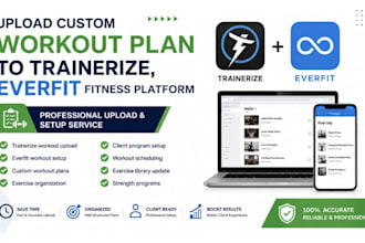 upload custom workout plan to trainerize, everfit fitness platform