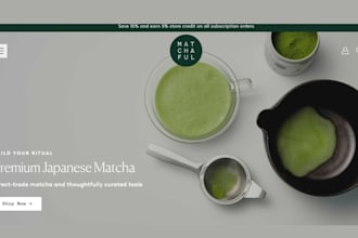 design premium tea website matcha shopify store herbal tea brand website