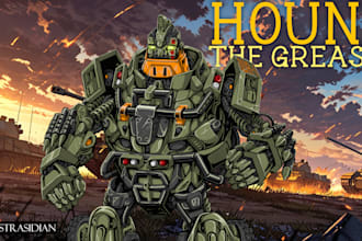 draw mecha or robot character design for you