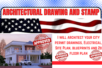 draw, stamp architectural blueprint draftsman, site plan adu garage plan permit