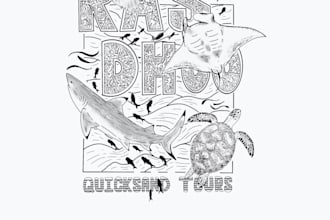 create logo and digital artworks for merchandise