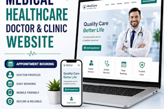 create a medical healthcare doctor clinic website with appointment booking