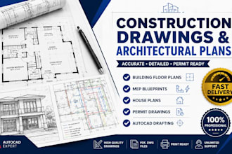 design building floor plans and construction drawings