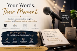 write a custom speech for any occasion