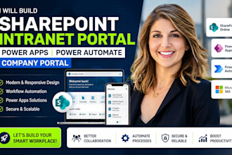 build sharepoint intranet portal power apps power automate company portal
