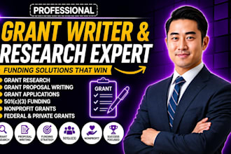 do grant research, write grant proposals, and grant applications for 501c3