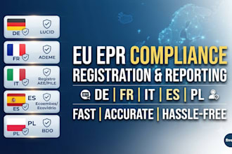 handle epr registration and compliance for germany, france, italy, spain, poland
