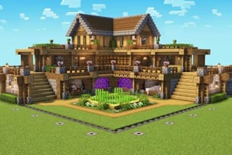 professionally build survival or creative minecraft builds