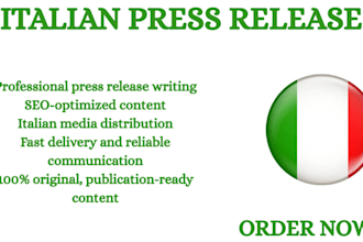 do italian press release writing with italian press release distribution