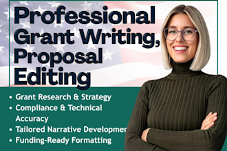 write, edit, and review your grant proposal for nonprofit or business funding
