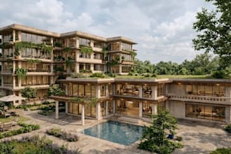create 2d plans, 3d modeling and rendering