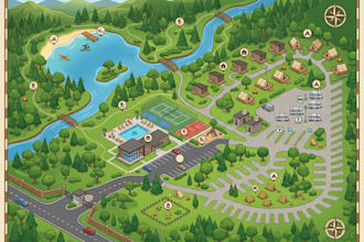 create interactive maps, rv park maps, resort maps and campsite maps