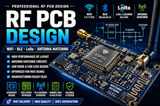 design fr pcb for wifi, ble, lora and antenna matching circuits
