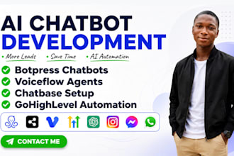 build botpress, manychat, voiceflow, chatbase and gohighlevel ai chatbot