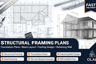 draw structural framing plan foundation plan retaining wall design