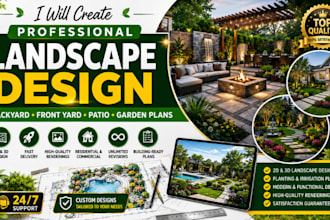 create landscape design backyard and front yard