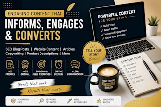 write SEO blog posts, website content, and engaging articles