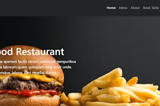 create a responsive restaurant booking website