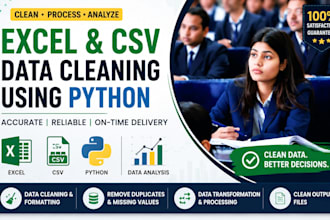 clean, process and analyze excel or CSV data using python