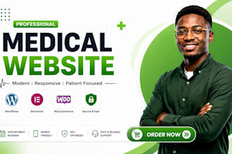 design a modern medical, healthcare, hospital website