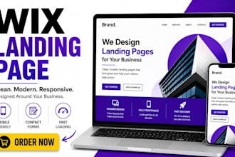 design a high converting wix landing page or one page website