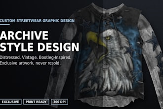 design vintage distressed archive style graphics