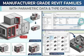 create manufacturer grade revit families with parametric data and type catalogs