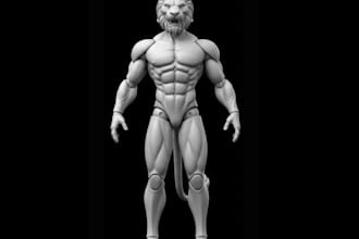 build printable 3d model from ai generated image, fix stl, articulated toy model