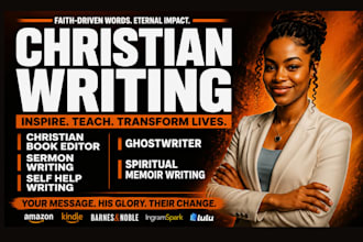do christian book editor sermon self help ghostwriter spiritual memoir writing