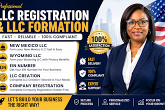 do your wyoming llc, new mexico ,delaware llc and complete company registration
