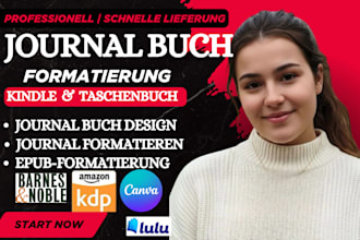 ich werde ihr KDP journal formatieren planer und logbuch layout