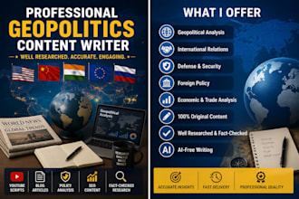 write expert global affairs content