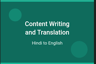 write articles and translate content in hindi and english
