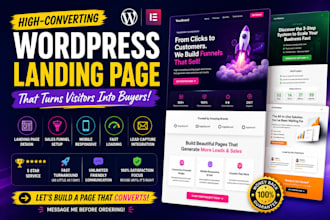 design a wordpress landing page, sales page, or sales funnel that convert