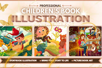 do children book illustration, children story book design, kids picture book