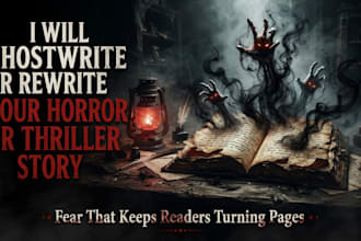 ghostwrite or rewrite a best selling chilling horror story