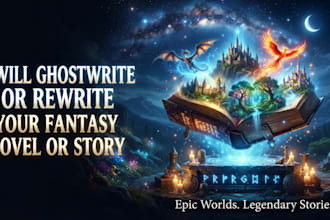ghostwrite or rewrite your best selling fantasy story