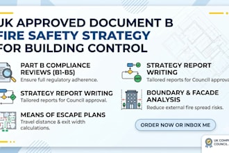 write UK approved document b fire safety strategy report for building control